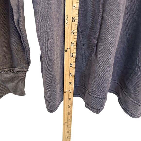 Aerie Blue Oversized Cotton Drawstring Hoodie Size S - Picture 6 of 8